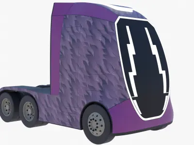 Future semitruck XIV PBR 3D model