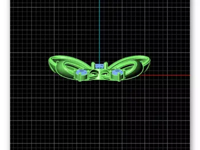 bow tie jewelry pendant 3D print model