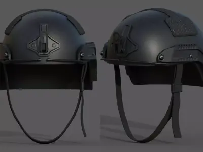 Helmet military combat soldier armor  Low-poly 3D model 3