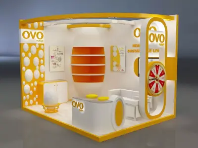  Booth Exhibition Stand a654a 3D model