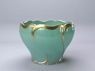 Chinese Ge Kiln style porcelain bowl 3D model