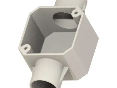 Premium Two Way Junction Box 3D print model