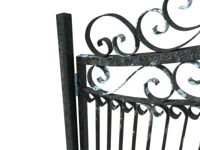 Wrought Iron Gate 01 3D model