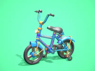 Low Poly Cartoony Bicycle Pack for Ar Vr and Games