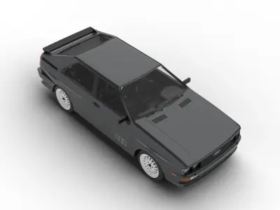 Audi Quattro UR 20v 1980 3d model 3D model