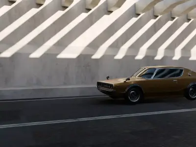 Datsun 240k GT Animation 3D model