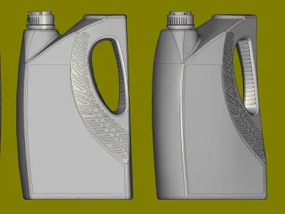 Plastic canister for engine oil B and BK 4L 3D print model