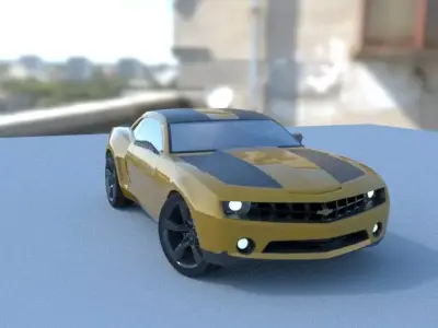 Chevrolet Camaro Bumblebee Rigged Car 3D model
