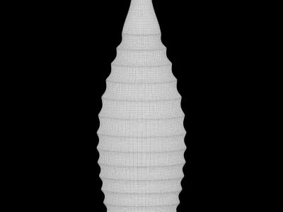 Vase20 vase with gold stripes 3D model