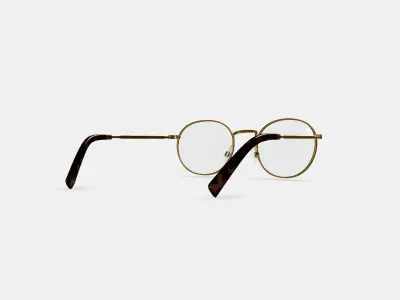 Simon Eyeglasses in Polished Gold Low-poly 3D model