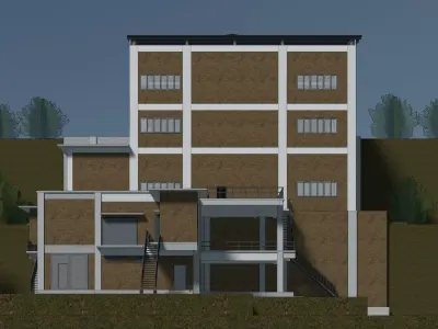 Industrial building 2319 3D model