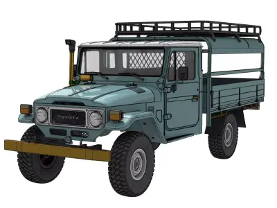 TOYOTA LAND CRUISER FJ45 PICK UP TRUCK RC BODY STL FILE  3D print model