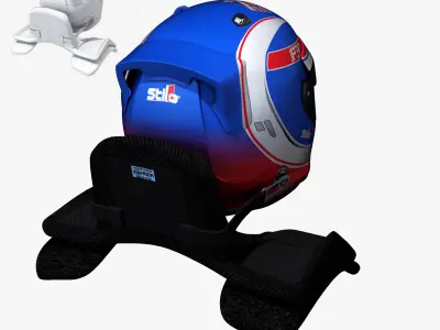 Palmer helmet 2017 Low-poly 3D model