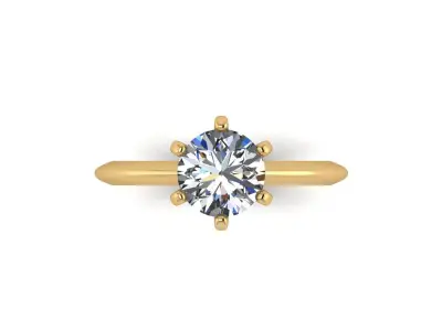 Solitaire Diamond Engagement Ring R2 3D print model