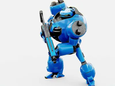 COMBAT DROID EREGON Rigged for Unreal Engine - Unity - MIXAMO  3D model