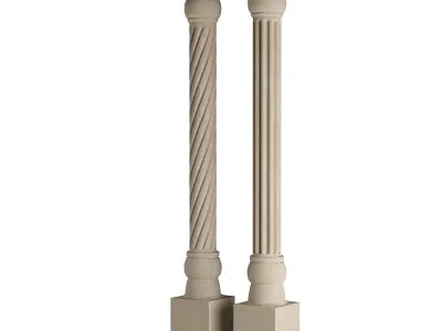Column two columns 3D model