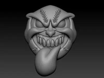Anthropomorphic Baseball Head 3D Model  3D print model