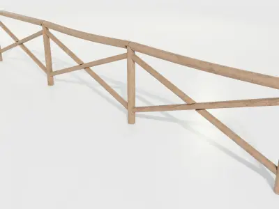 Wooden Fence 3D model