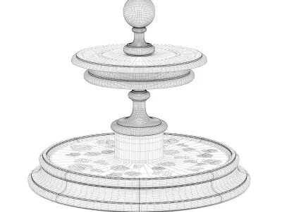 Large Fountain 3D Model 3D model