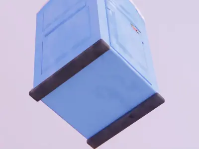 Porta Potty Low-poly 3D model