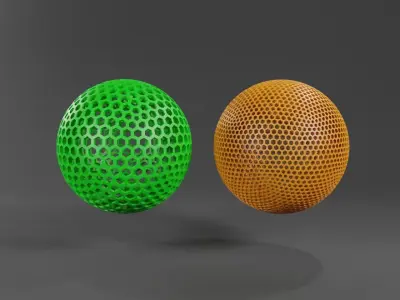 AIRLESS BALL - 2 VERSIONS 3D print model