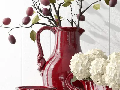 Pottery Barn  HUDSON CERAMICS - RED 3D model