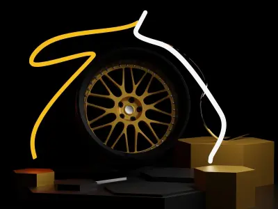hre-540c-3pc wheel 3D model
