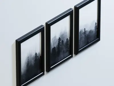Framed Art Set Low-poly 3D model