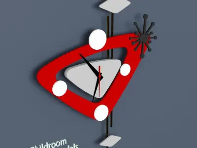 Childroom 3D wall clock 3D model 3D model