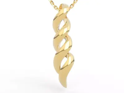 Stunning Triple Twist Spiral Pendant 3D print model