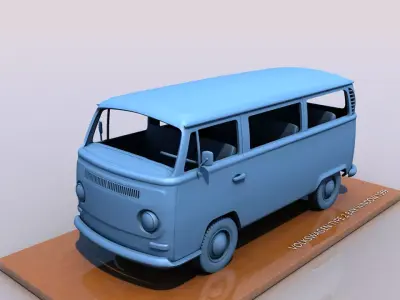 VOLKSWAGEN BAY WINDOW TYPE 2 1969 3D print model
