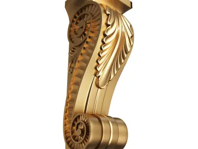 Corbel Carved 09 Low-poly 3D model