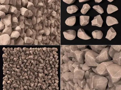 Rock smooth river stone n1 3D model