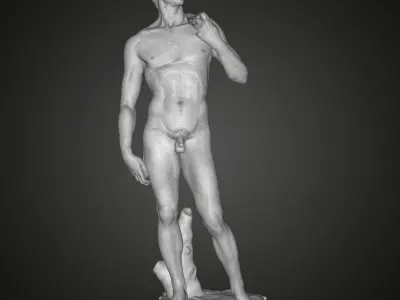 David by Michelangelo statue 3D print model