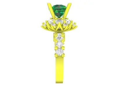 A7536 Hongkong Style Luxury Diamond Women Ring 3D print model