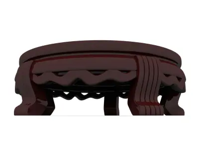 Chinese Display Stand - Wooden - for Vase or Statue Low-poly 3D model