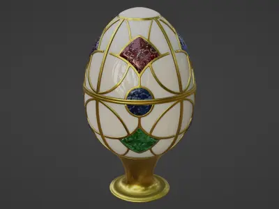 Faberge Egg Low-poly 3D model