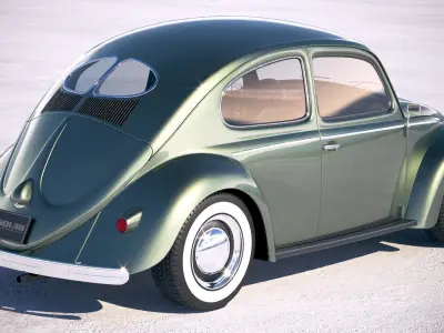 Vokswagen Beetle 1950 3D model