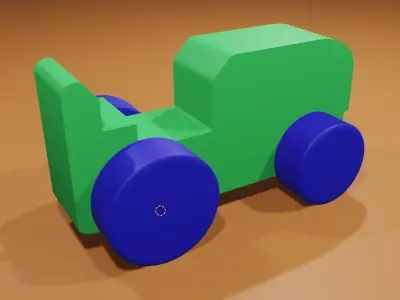 Tractor toy truck 3D model