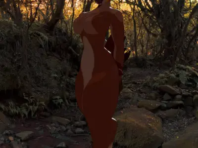 Anthro Female Bambi 3D model