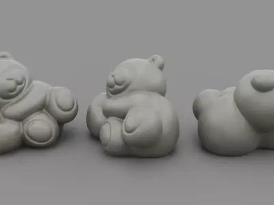 Ceramic Teddy bear 3D print model