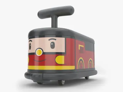 Fire Truck Toy Push Car 3D model