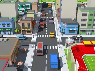 SimplePoly City - Low Poly Assets Low-poly 3D model