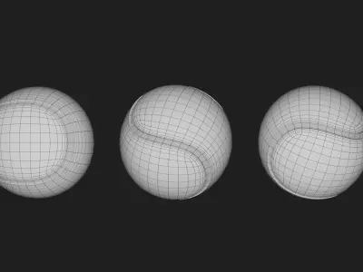 tennis Low-poly 3D model