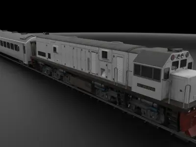 Locomotive CC 201  Low-poly 3D model