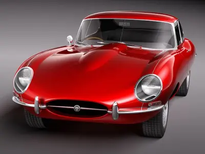 Jaguar E-type 1962 coupe 3D model