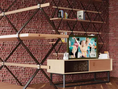  Romboidale Bookshelf 3D model