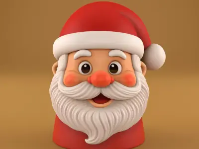 Cute Santa Claus 3D Model for Christmas Decor 3D print model