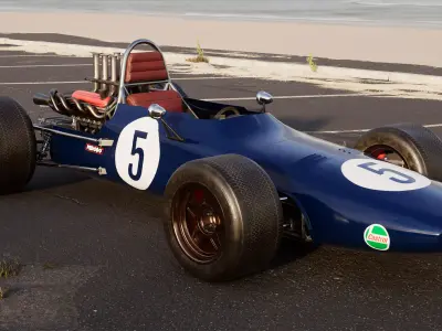 Bolide Rigged Race Car Low-poly 3D model