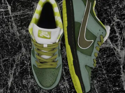 CONCEPTS X NIKE SB DUNK LOW GREEN LOBSTER 3D SHOES Low-poly 3D model